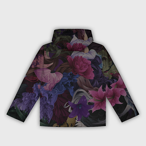 Женская ветровка Дед мороз в цветах / 3D-Черный – фото 2