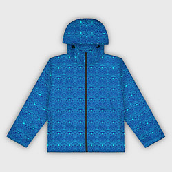 Ветровка с капюшоном женская Сине-голубой узор, цвет: 3D-черный