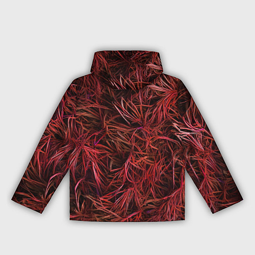 Женская ветровка Красная трава на чёрном фоне / 3D-Черный – фото 2