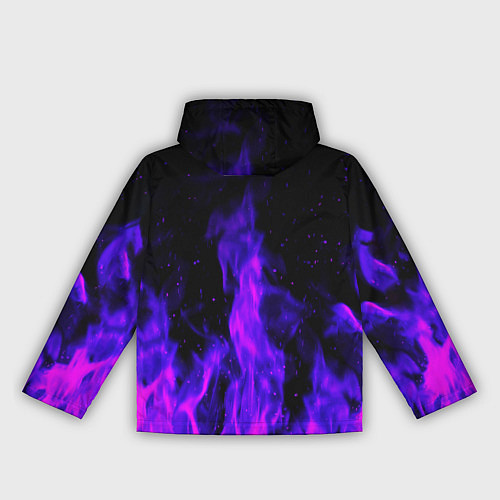 Женская ветровка Неоновый огонь на черном фоне / 3D-Черный – фото 2