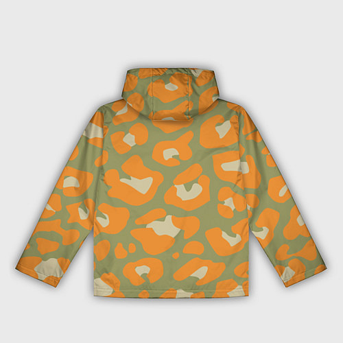 Женская ветровка Рыже-зеленый леопардовый / 3D-Черный – фото 2