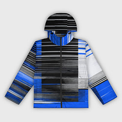 Ветровка с капюшоном женская Белые вертикальные полосы на чёрно-синем фоне, цвет: 3D-черный