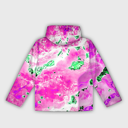 Женская ветровка Розово-зелёная абстракция / 3D-Черный – фото 2