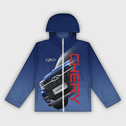 Ветровка с капюшоном женская Chery, цвет: 3D-белый