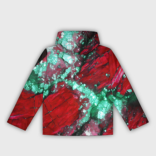 Женская ветровка Голубой минерал в красном камне / 3D-Черный – фото 2