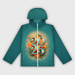 Ветровка с капюшоном женская Мандариновый 2025, цвет: 3D-белый