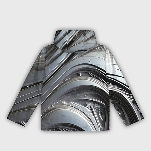 Женская ветровка Полированный серебряный металл / 3D-Черный – фото 2
