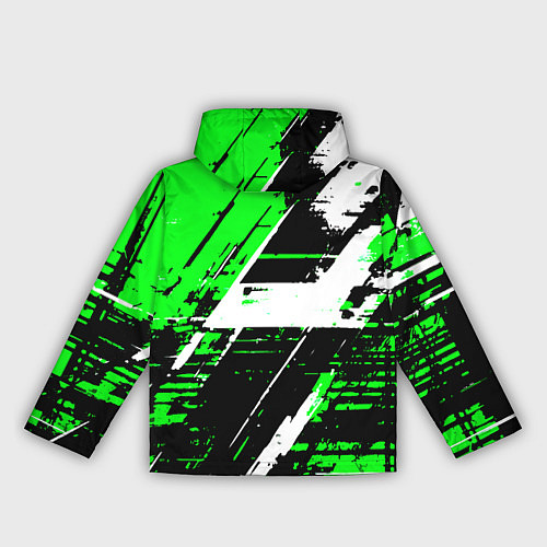 Женская ветровка Diagonal black and white stripes on a green backgr / 3D-Черный – фото 2