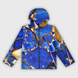 Ветровка с капюшоном женская A gold mineral in a blue stone, цвет: 3D-черный