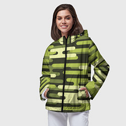 Ветровка с капюшоном женская Камуфляжная форма, цвет: 3D-черный — фото 2