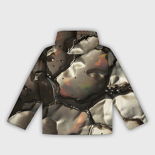 Женская ветровка Жидкая субстанция светло-коричневая / 3D-Черный – фото 2