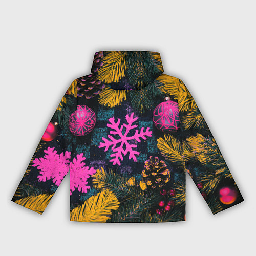 Женская ветровка Новый год и краски / 3D-Черный – фото 2