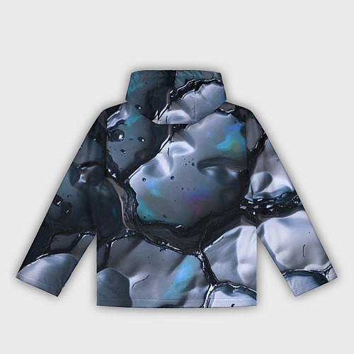 Женская ветровка Жидкая субстанция серая / 3D-Черный – фото 2