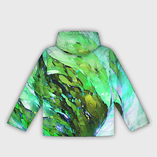Женская ветровка Зелёная абстракция / 3D-Черный – фото 2