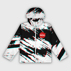 Ветровка с капюшоном женская Nasa glitch color, цвет: 3D-белый