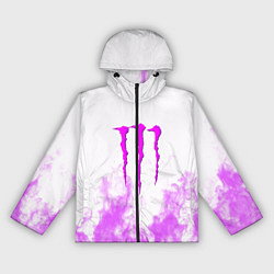 Ветровка с капюшоном женская Monster energy neon flame, цвет: 3D-черный