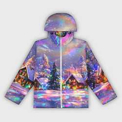 Женская ветровка Дух рождества - зимние домики