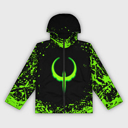 Ветровка с капюшоном женская Quake кислотные краски, цвет: 3D-черный