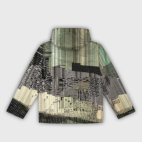 Женская ветровка Глитч-арт с отрезками - нейросеть / 3D-Черный – фото 2