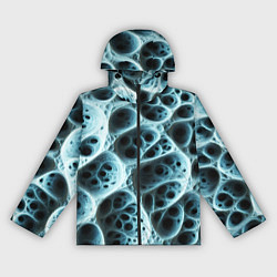 Ветровка с капюшоном женская Белая пористая структура, цвет: 3D-черный