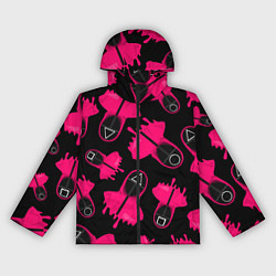 Ветровка с капюшоном женская Стражи из игры в кальмара, цвет: 3D-черный