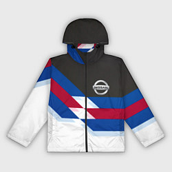 Ветровка с капюшоном женская Nissan geometry steel, цвет: 3D-черный