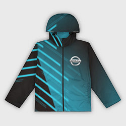 Ветровка с капюшоном женская Nissan geometry sport, цвет: 3D-черный