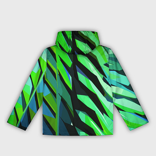 Женская ветровка Чёрно-зелёная абстракция / 3D-Черный – фото 2