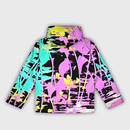 Женская ветровка Color expressive abstraction - Milano / 3D-Черный – фото 2