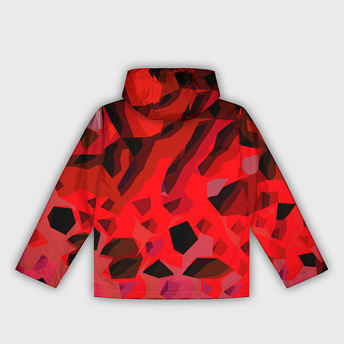 Женская ветровка Чёрно-красная пористая абстракция / 3D-Черный – фото 2