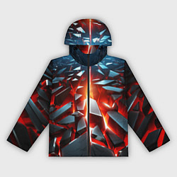 Ветровка с капюшоном женская Черные слитки над лавой, цвет: 3D-черный