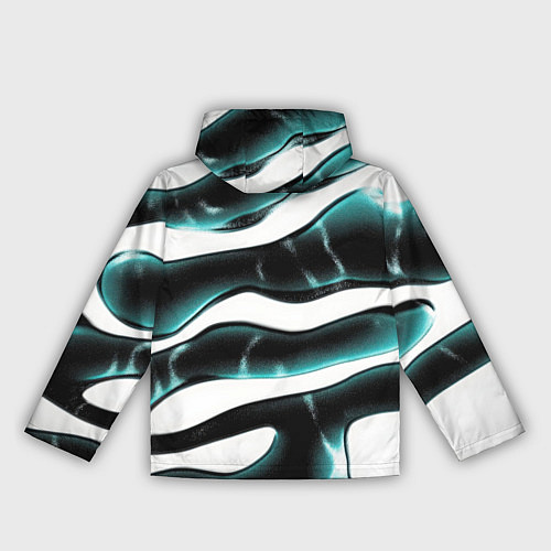 Женская ветровка Абстрактный черно-зеленый камуфляж / 3D-Черный – фото 2