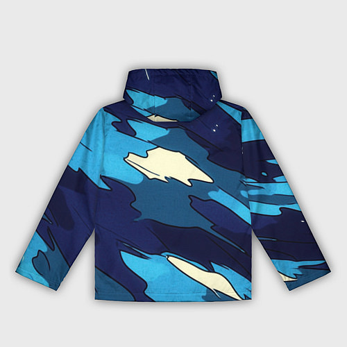 Женская ветровка Синий камуфляж русская сила / 3D-Черный – фото 2