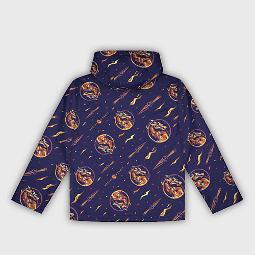 Женская ветровка Mortal Kombat logo pattern / 3D-Черный – фото 2