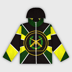 Ветровка с капюшоном женская Мотострелковые войска: шеврон без текста, цвет: 3D-белый