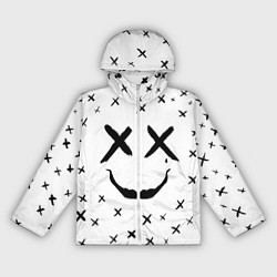 Ветровка с капюшоном женская Смайл фейс, цвет: 3D-белый