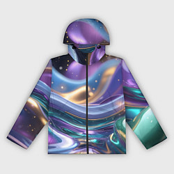 Ветровка с капюшоном женская Космическая краска, цвет: 3D-черный