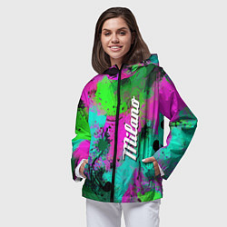 Ветровка с капюшоном женская Color impression - abstraction, цвет: 3D-черный — фото 2