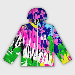 Ветровка с капюшоном женская Colorful abstraction - aloha, цвет: 3D-белый