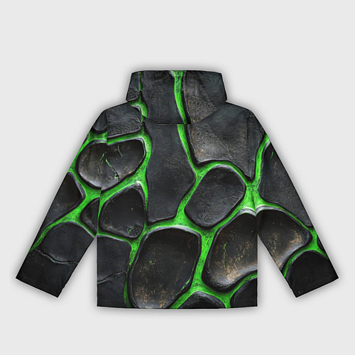 Женская ветровка Черная потертая текстура на зеленом фоне / 3D-Черный – фото 2