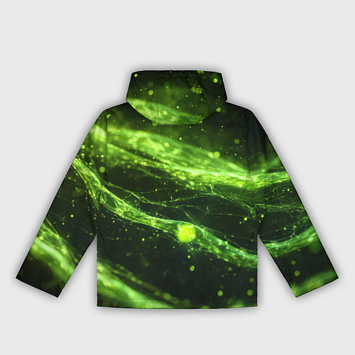 Женская ветровка Текстура зеленая жидкость / 3D-Черный – фото 2