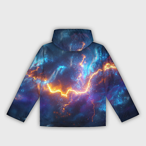 Женская ветровка Космическая молния текстура / 3D-Черный – фото 2