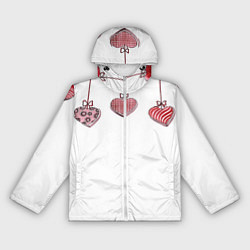 Ветровка с капюшоном женская Ожерелье любви, цвет: 3D-белый