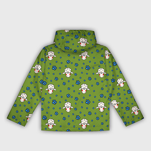 Женская ветровка Овечки и цветочки / 3D-Черный – фото 2