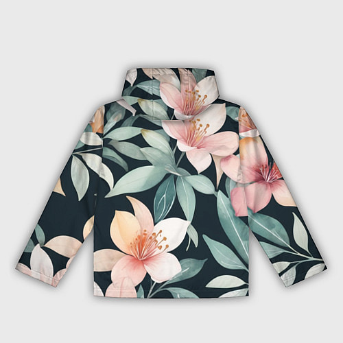 Женская ветровка Цветочный паттерн / 3D-Черный – фото 2