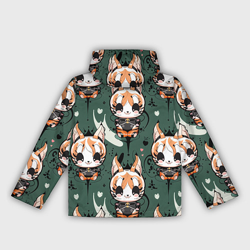 Женская ветровка Анимешный лис фенек / 3D-Черный – фото 2