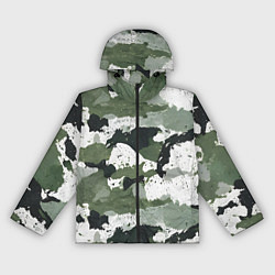 Ветровка с капюшоном женская Текстурный камуфляж, цвет: 3D-черный