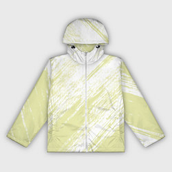 Ветровка с капюшоном женская The color is white and yellow, цвет: 3D-белый