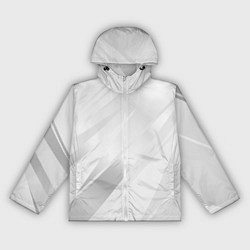 Ветровка с капюшоном женская Светлый серый полосы с градиентом, цвет: 3D-белый