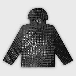 Ветровка с капюшоном женская Тёмный чёрно-серый абстарктный, цвет: 3D-черный